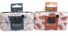 Danielle Creations 7 Piece Nail Manicure Set w/ Carrying Case Lot Of 2 Read picture