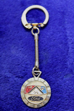 Vintage Ford Crest Key Fob Key Ring Key Chain Clasp Accessory Galaxie Falcon picture
