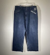 Vintage Karl Kani Jeans Baggy Wide Leg Denim Embroidered Y2k Hip Hop Mens 40x34 picture