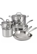 Tramontina 10-Piece Tri-Ply Clad Stainless Steel Cookware Set, with Glass Lids picture
