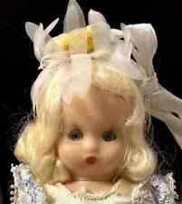 Vintage Nancy Ann Storybook Blonde Sleep Eye Doll Yellow Dress Flower Hat w/ Box picture