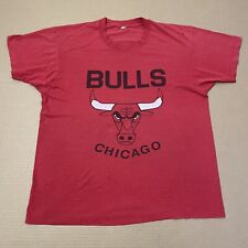 VINTAGE Chicago Bulls Shirt Adult Medium Red 80s 90s Single Stitch NBA Tee Mens picture