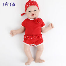 IVITA 23''Big Girl Reborn Baby Doll Newborn Full Body Silicone Toddler Toy picture