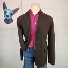 Mens 3 Button Blazer Sport Coat Heavy Cotton Made In Italy Size 46-48L picture