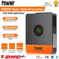 PowMr 5000W 48V Hybrid Solar Inverter 110V/120V/208V/240VAC 100A MPPT Controller picture