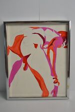 Vintage Nude Male Art Pop Original Painting Gay Interest Collectible Board Frame picture
