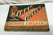 Vtg 1955 Fram Oil Filter Cartridge Catalog Allis Chambers Tractors Oil Air Fuel picture