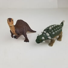 LGTI Vintage Dinosaur Figures Lot of 2 Ankylosaurus Ouranosaurus Plastic 1991 picture