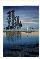 Kawase Hasui Japanese Woodblock Print  “Ushibori evening twilight” picture