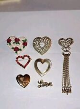 Lot Of 6 Vintage Heart And Love Pin/ Brooch  picture
