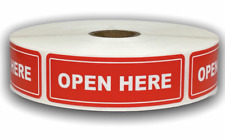 OPEN HERE Instructions Mailing Stickers | 1x3 | 4 Rolls, 1000 Labels Each Roll picture