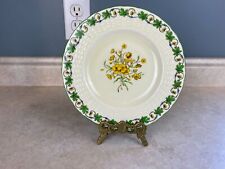 Mintons England Vintage Green Leaf Border With Yellow Butter Cup Flowered Centre picture