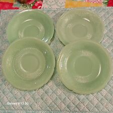 Fire King Jadeite Alice Saucers Vintage Set of Four (4) picture