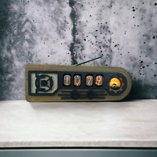 Nixie tube radio clock with FM, Bluetooth, AUX, VU meter - oak color picture