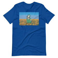 St Javelin of Ukraine Ukraine Flag with Blue Skies and Sunflowers Unisex t-shirt picture