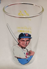 Rare Vintage Ted Williams Ted's Delicious Creamy Root Beer drinking glass Nice picture