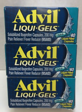3 Boxes Advil Liqui-Gels Ibuprofen 200mg Pain & Fever Reducer 120 TOTAL, 09/2025 picture
