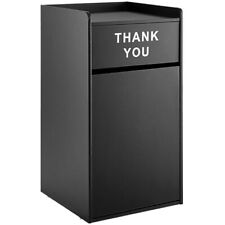 35 Gallon Black Waste Receptacle Enclosure with Thank You Swing Door  picture