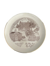 Vintage Rye City NY Village Green City Hall Reading Room Square House Plate 1988 picture