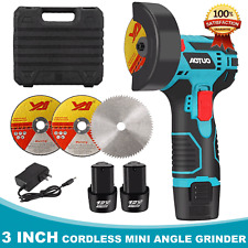 12V Cordless Mini Angle Grinder Brushless Cut Off Polish Grinding Tool + Battery picture