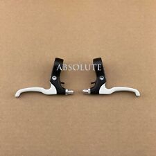 WHITE FIXIE ALLOY BRAKE LEVER MTB VINTAGE BICYCLE FIXED GEAR OLD SCHOOL BMX BIKE picture