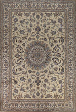 Floral Ivory Wool Medallion Naiein Area Rug 10x13 Hand-made Living Room Carpet picture