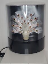 Vintage Quickiny Industries (KF-28) Fiber Optic Peacock Color Changing Lamp picture