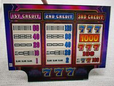 Vtg IGT Triple 7 777 Slot Machine Rectangle Glass 19.5x14.75 in #11 Man Cave picture