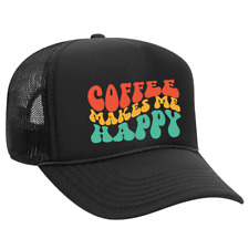 Stay Caffeinated and Stylish with Our Black Trucker Hat: 