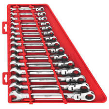 Milwaukee 48-22-9413 Flex Head Ratcheting SAE Combination Wrench Set - 15 PC picture