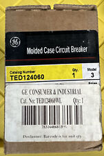 GE TED124060 Molded Case Circuit Breaker ~ 60 Amp - Surplus/1Yr Warranty picture