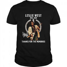 Vtg Leslie West Thank You For The Memories Cotton Black Unisex Shirt MM1228 picture