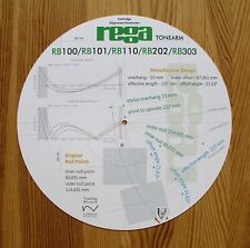 Rega RB100/RB101/RB110/RB202/RB303 Tonearm Cartridge Stylus Alignment Protractor picture