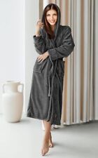 Women Fleece Hooded Bathrobe - Plush Long Robe in Lot NY Threads picture