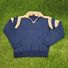 Vintage 90s JC-Penny Retro Funky Sweatshirt S-Short 18x22 Blue Beige Trim USA picture