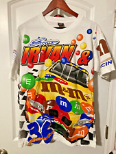 Vintage Nascar Shirt Mens L Colorful 90's M&M Racing Team All Over Print Irvan picture