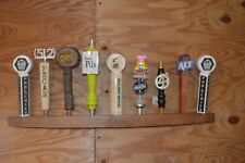Handmade Oak Kentucky Whiskey Barrel Stave 9 Beer Tap Display Wall Mountable picture