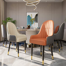 WISFOR High End Dining Chairs Kitchen Leather Accent Chairs, Upholstered Cushion picture