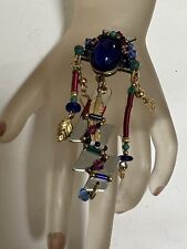 VINTAGE ARTIST LIZTECH HAND MADE DREAM CATCHER JELLY BELLY BROOCH PIN picture