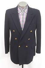 vtg navy blue BILL BLASS double breasted blazer jacket sport suit coat 40 R picture