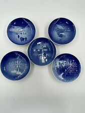 Vintage B & G - Made In Denmark Christmas Plates - Copenhagen Porcelain Set of 5 picture