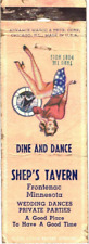 Shep's Tavern Dine and Dance Frontenac Minnesota Vintage Matchbook Cover picture