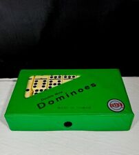 Double Nine (9) Dominoes With Spinners Vintage Sunico 55 piece Domino Set & Case picture