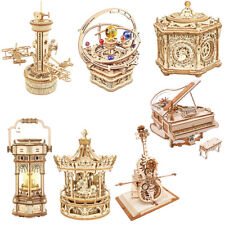 ROKR 7-Kits 3D Wooden Puzzle Mechanical Music Box DIY Xmas Gifts Toys for Adult picture