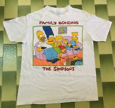 Vintage The Simpsons Family Bonding Cotton White All Size Unisex Shirt AP067 picture