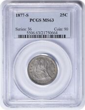 1877-S Liberty Seated Silver Quarter MS63 PCGS picture