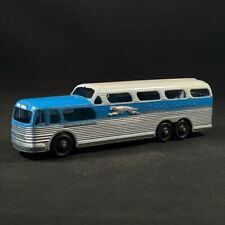 1950s Vintage Tootsie Toy Greyhound Scenicruiser Blue Silver & White Bus 7