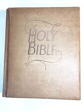 VTG 1966 oversized Holy Bible Large Print BIBLE KJV Southwestern ~ Off-white  picture