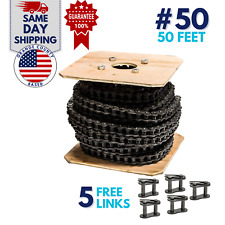 #50 Roller Chain 50 Feet with 5 Connecting Links picture