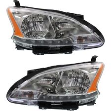 Headlights Headlamps Halogen Left & Right Pair Set for 13-15 Nissan Sentra picture